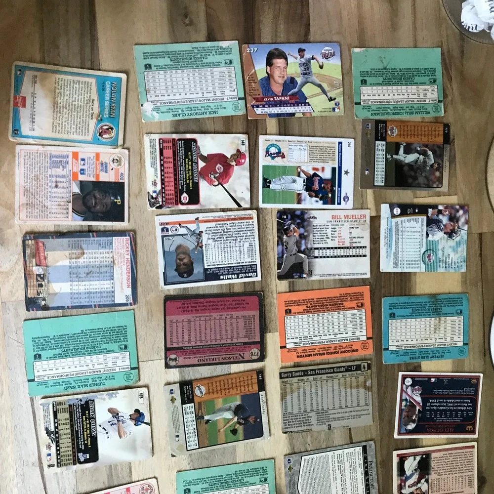 Vintage Baseball Card Lot 35ct Bonds Henderson Ryan Thome Topps Donruss Fleer